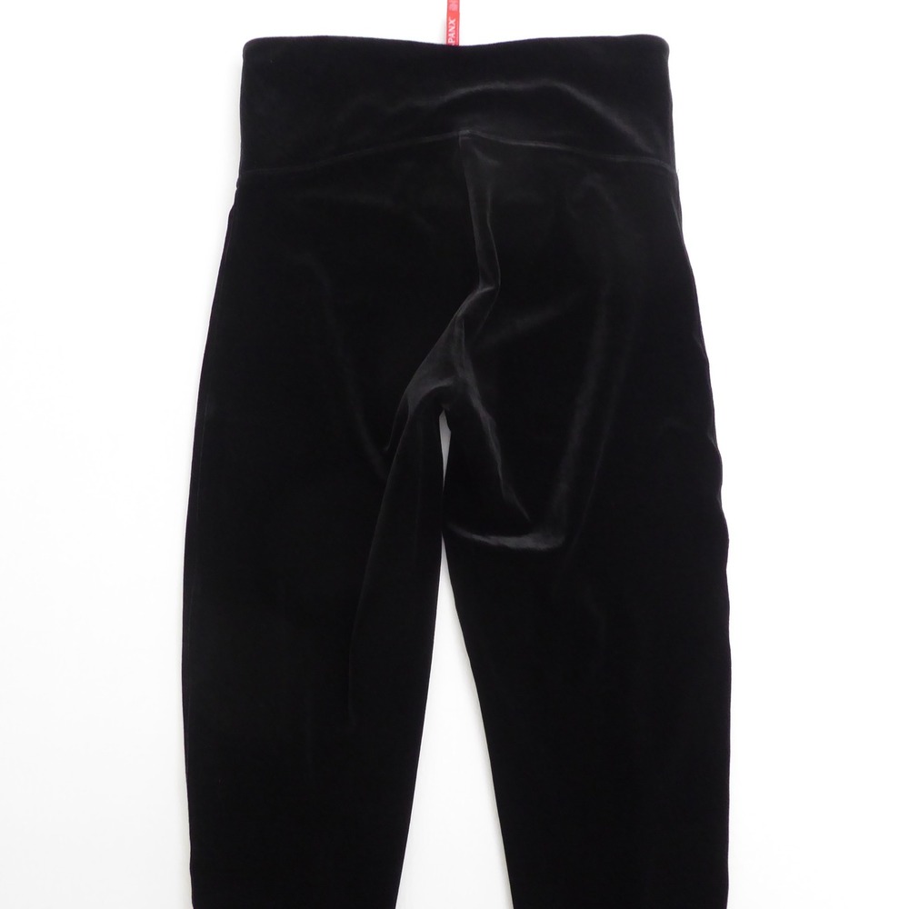 Spanx Women Leggings Black Velvet High Waisted Size Medium - Picture 4 of 9